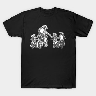 Motocross Dad  Son Trail Bikers Bicycle Father Day T-Shirt